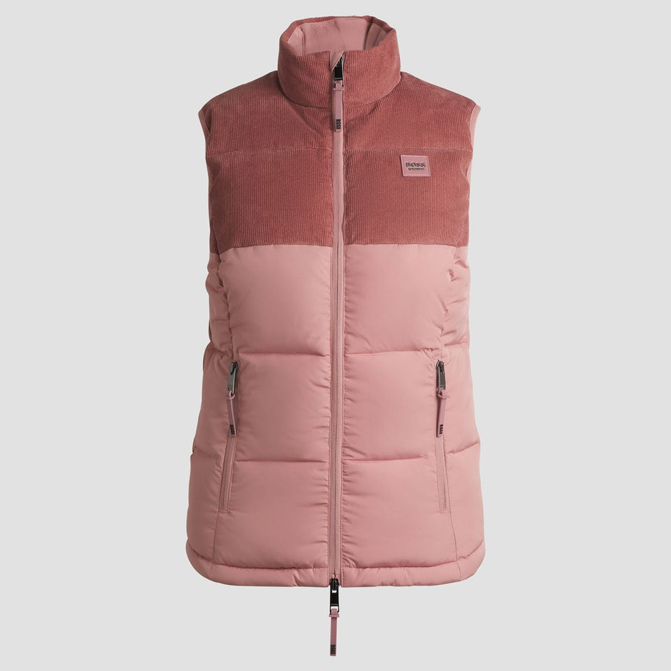 BOSS Equestrian Viola Cord Puffer Gilet - Rose Haze