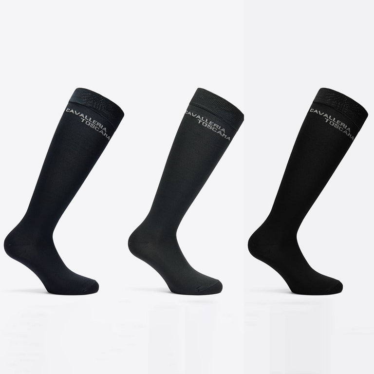 Cavalleria Toscana Jacquard Logo Socks - Pack of 3