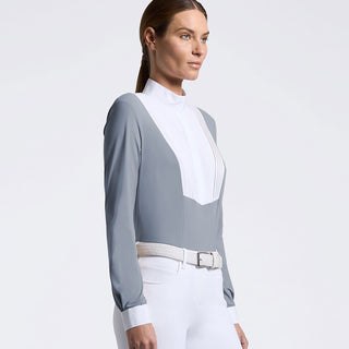 Cavalleria Toscana American Long Sleeve Show Shirt - Windward Blue