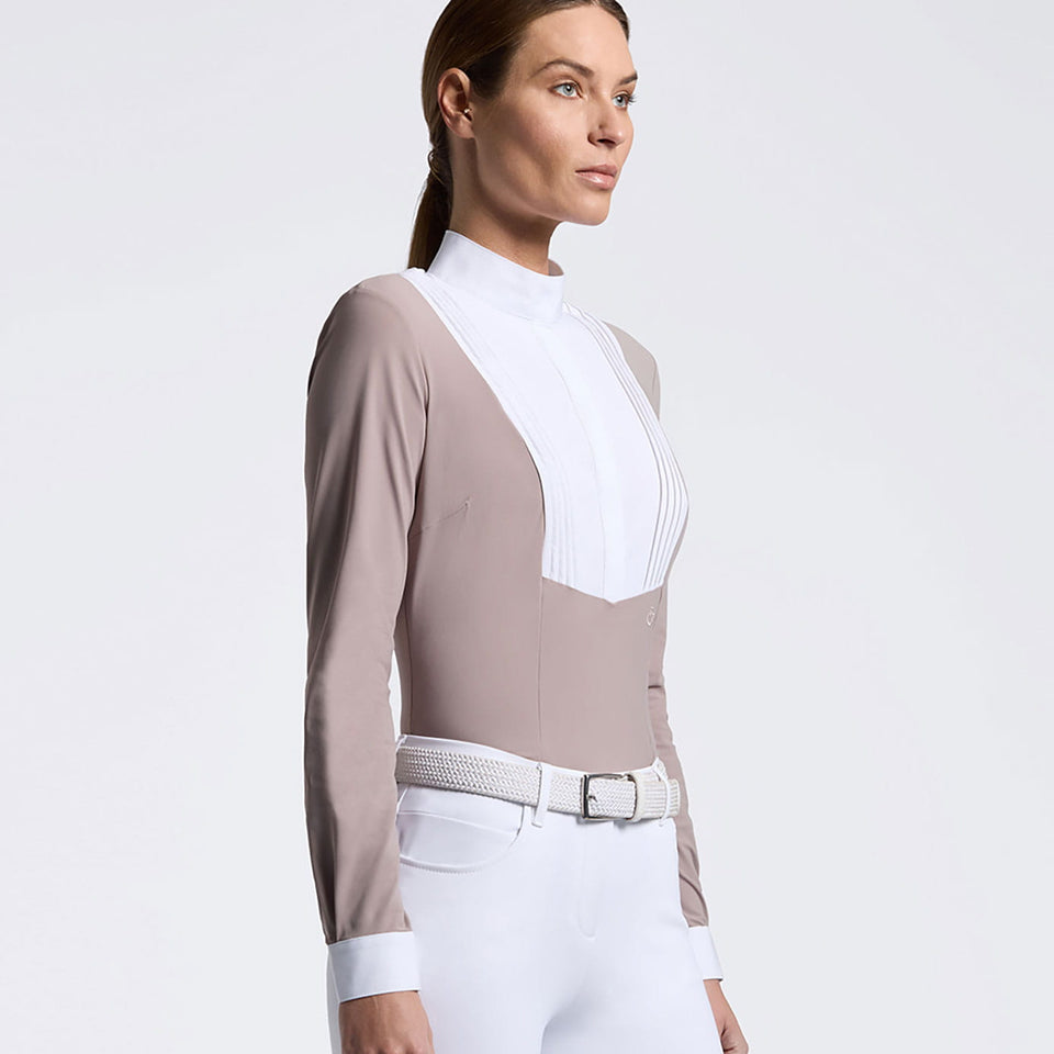 Cavalleria Toscana American Long Sleeve Show Shirt - Cipria Pink