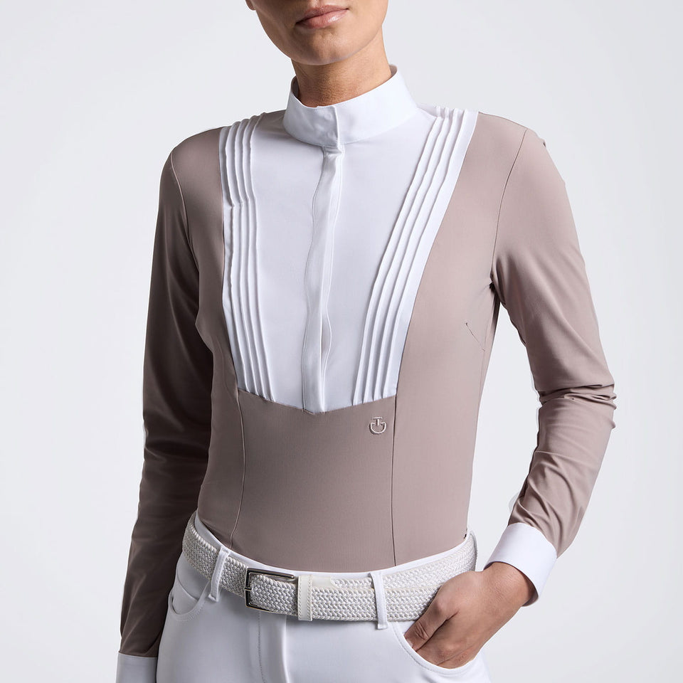 Cavalleria Toscana American Long Sleeve Show Shirt - Cipria Pink