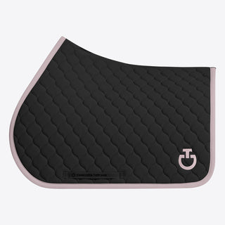 Cavalleria Toscana Circular Quilted Jumping Saddle Cloth - Black/Violet Ice