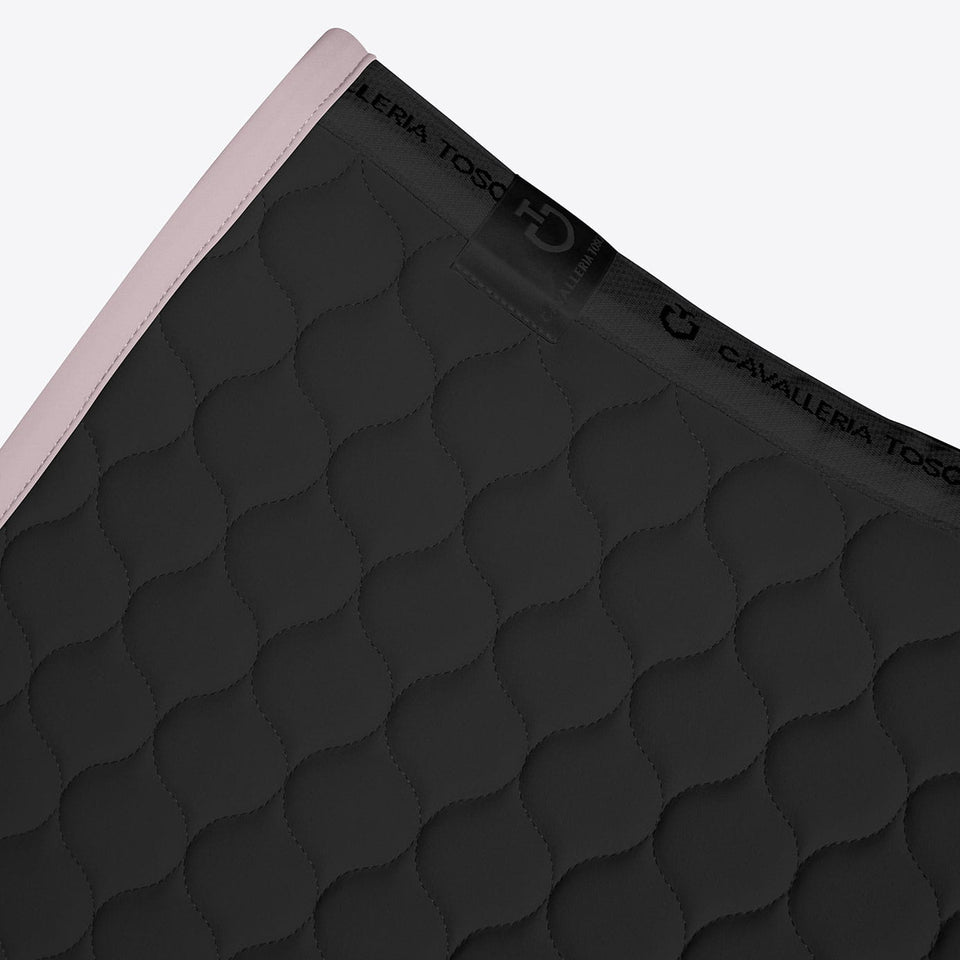 Cavalleria Toscana Circular Quilted Jumping Saddle Cloth - Black/Violet Ice
