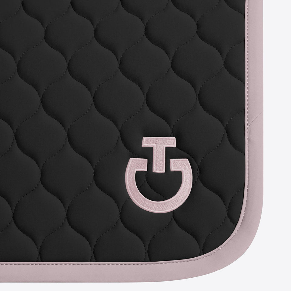 Cavalleria Toscana Circular Quilted Jumping Saddle Cloth - Black/Violet Ice