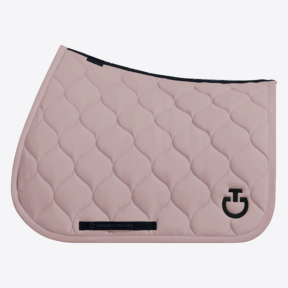 Cavalleria Toscana Circular Quilted Jumping Saddle Cloth - Cipria Pink