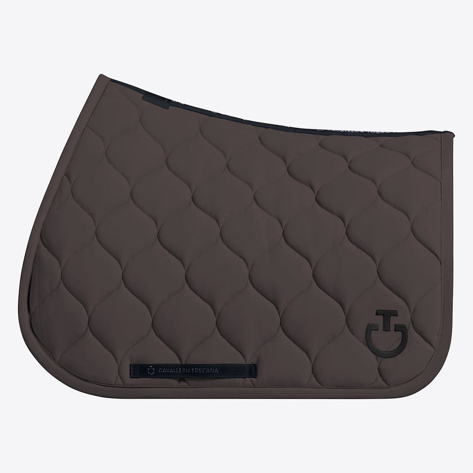 Cavalleria Toscana Circular Quilted Jumping Saddle Cloth - Espresso