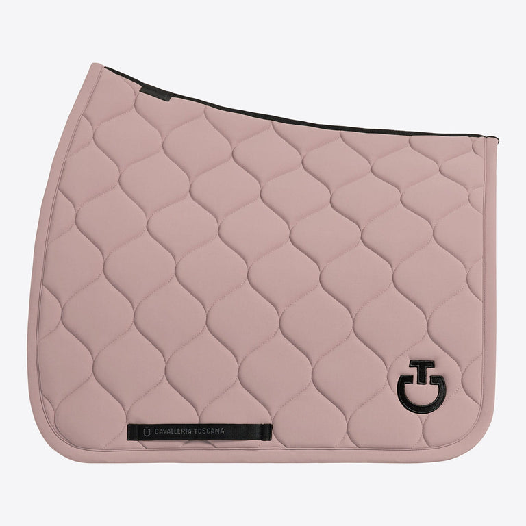 Cavalleria Toscana Circular Quilted Dressage Saddle Cloth - Cipria Pink