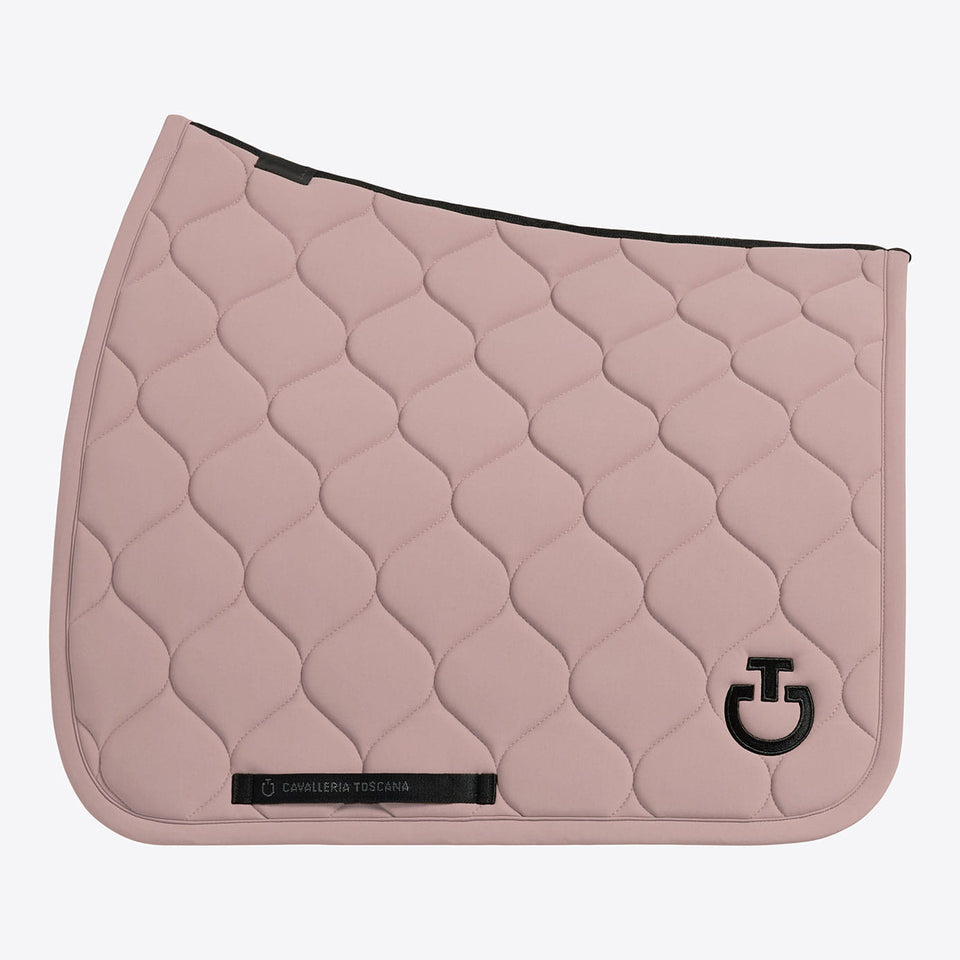 Cavalleria Toscana Circular Quilted Dressage Saddle Cloth - Cipria Pink