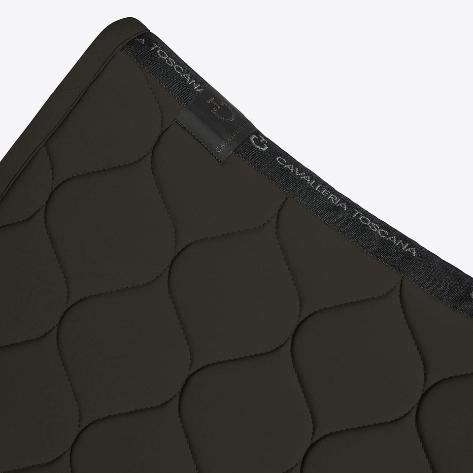Cavalleria Toscana Circular Quilted Dressage Saddle Cloth - Espresso