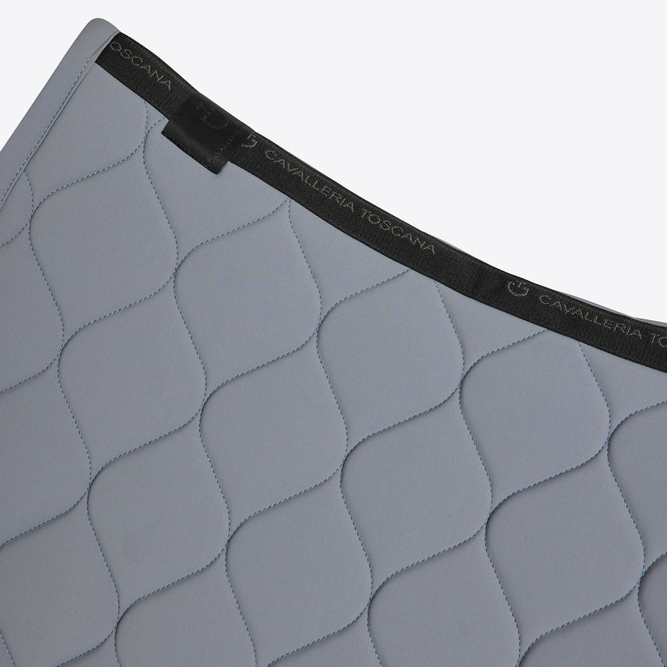 Cavalleria Toscana Circular Quilted Dressage Saddle Cloth - Windward Blue
