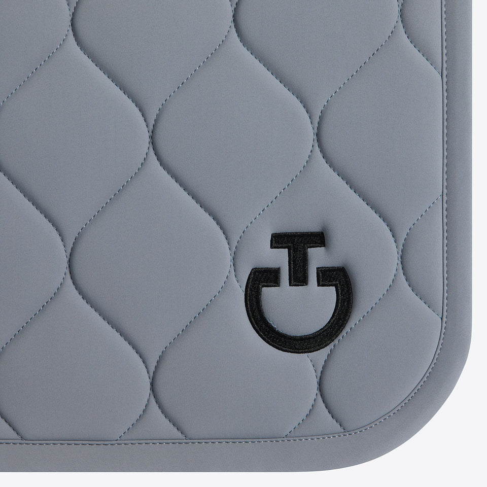 Cavalleria Toscana Circular Quilted Dressage Saddle Cloth - Windward Blue