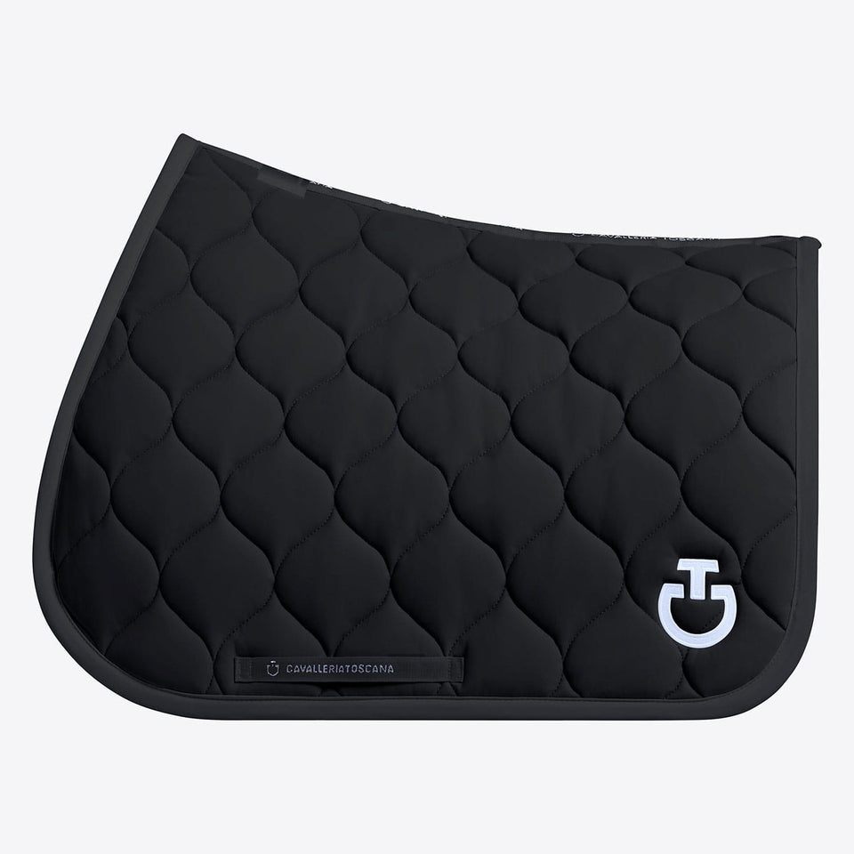 Cavalleria Toscana Circular Quilted Jumping Saddle Cloth - Black