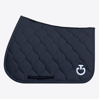 Cavalleria Toscana Circular Quilted Jumping Saddle Cloth - Navy