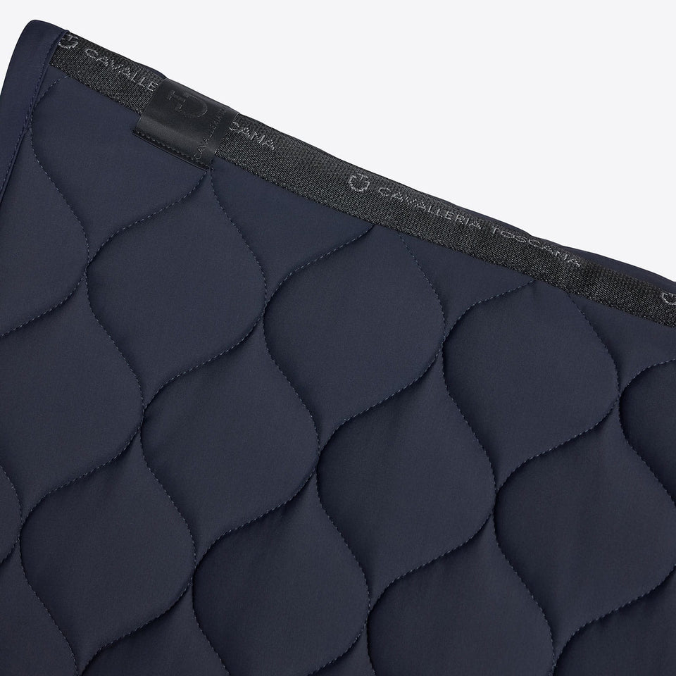 Cavalleria Toscana Circular Quilted Jumping Saddle Cloth - Navy