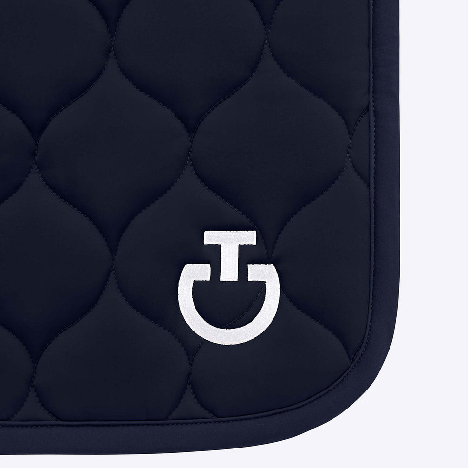 Cavalleria Toscana Circular Quilted Jumping Saddle Cloth - Navy