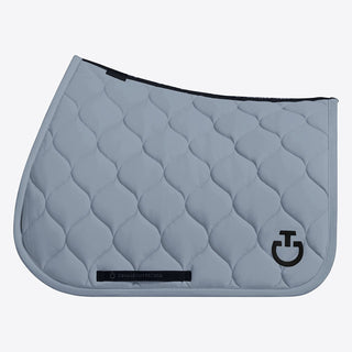 Cavalleria Toscana Circular Quilted Jumping Saddle Cloth - Windward Blue