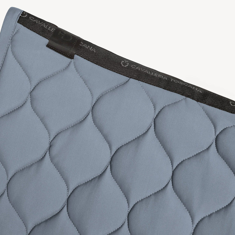 Cavalleria Toscana Circular Quilted Jumping Saddle Cloth - Windward Blue