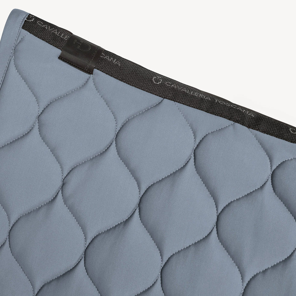 Cavalleria Toscana Circular Quilted Jumping Saddle Cloth - Windward Blue