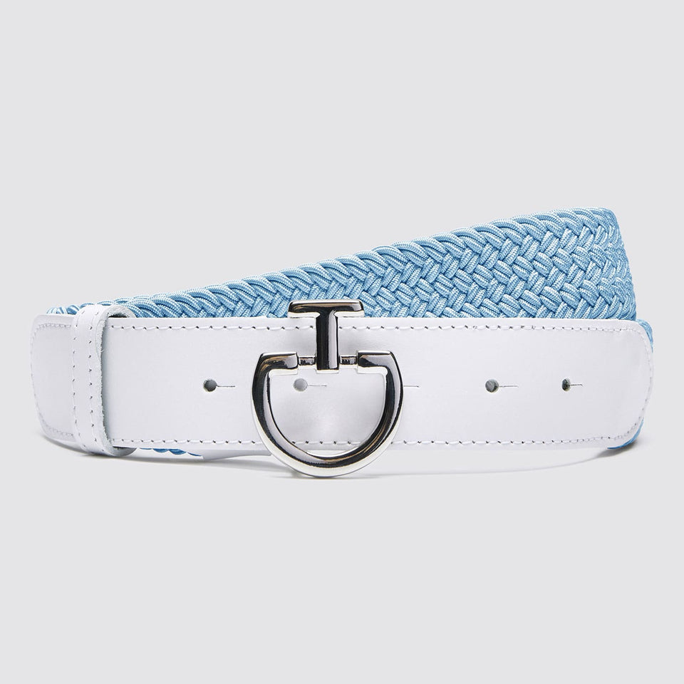 Cavalleria Toscana Elastic Belt - Blue Fog/White