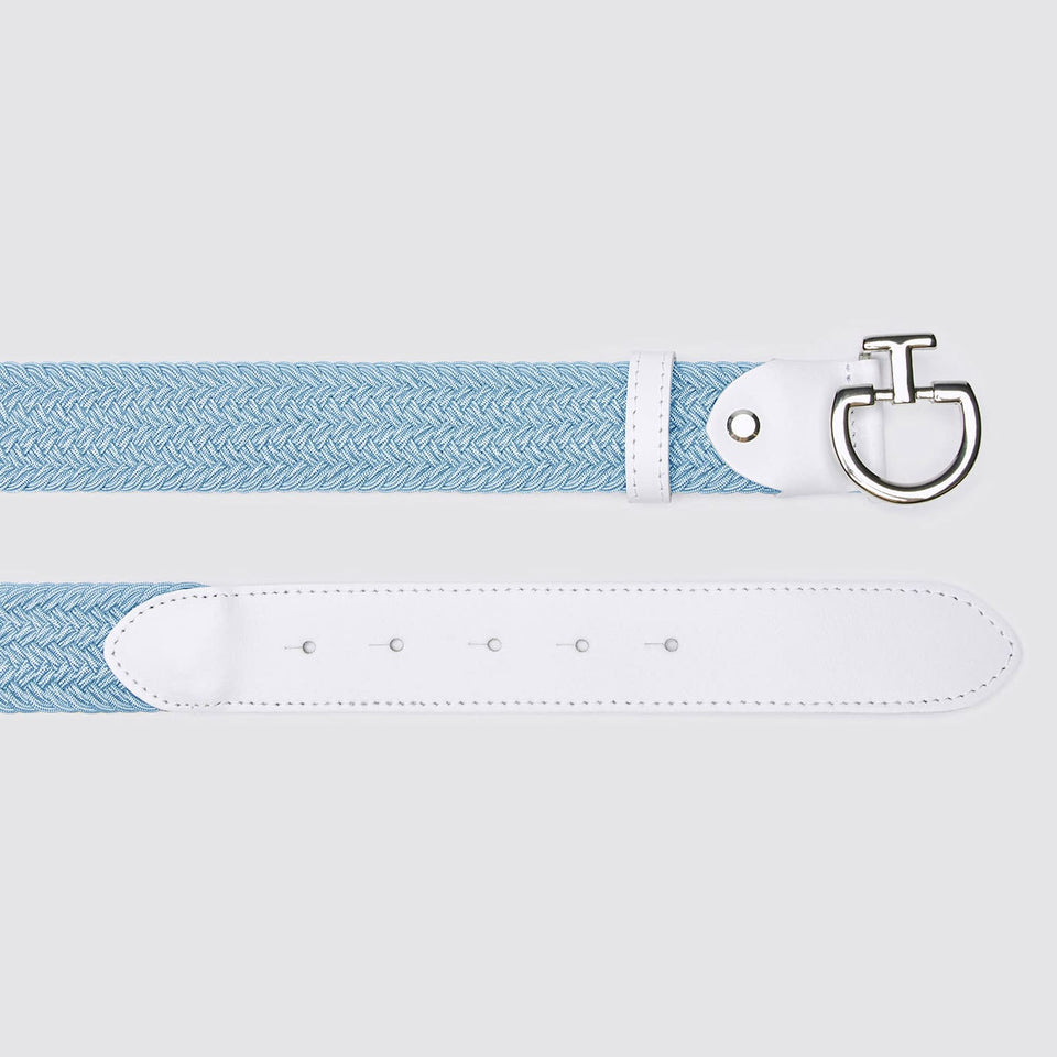 Cavalleria Toscana Elastic Belt - Blue Fog/White
