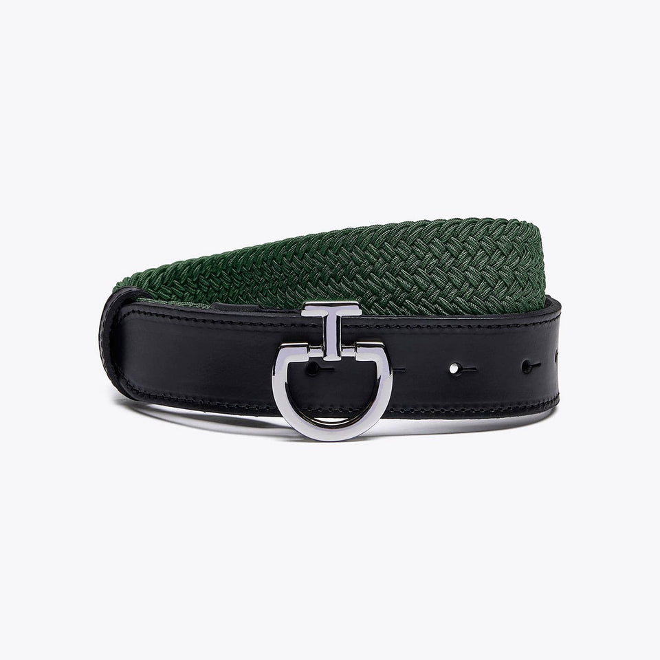 Cavalleria Toscana Elastic Belt - Jungle Green/Black