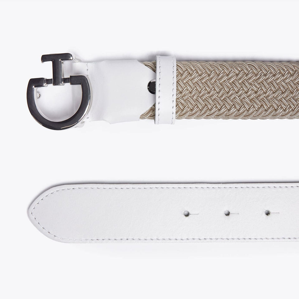 Cavalleria Toscana Elastic Belt - White/Beige