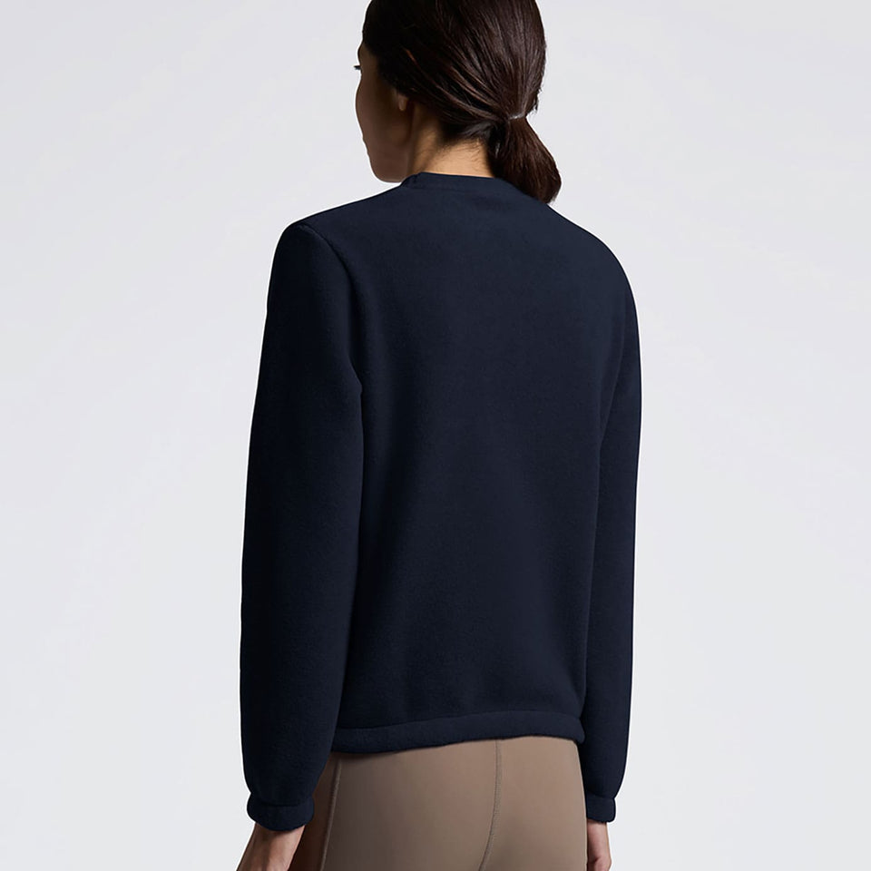 Cavalleria Toscana Fleece Crew Neck Pullover - Navy