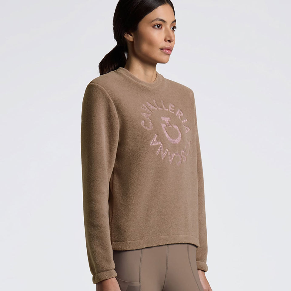 Cavalleria Toscana Fleece Crew Neck Pullover - Walnut