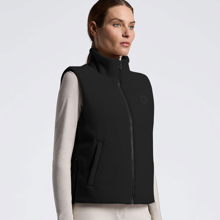 Cavalleria Toscana Fleece & Nylon Gilet - Black