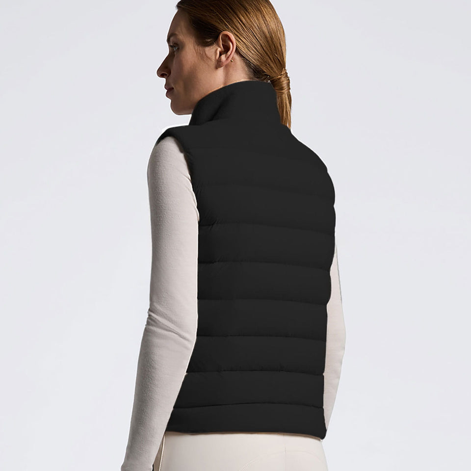 Cavalleria Toscana Fleece & Nylon Gilet - Black