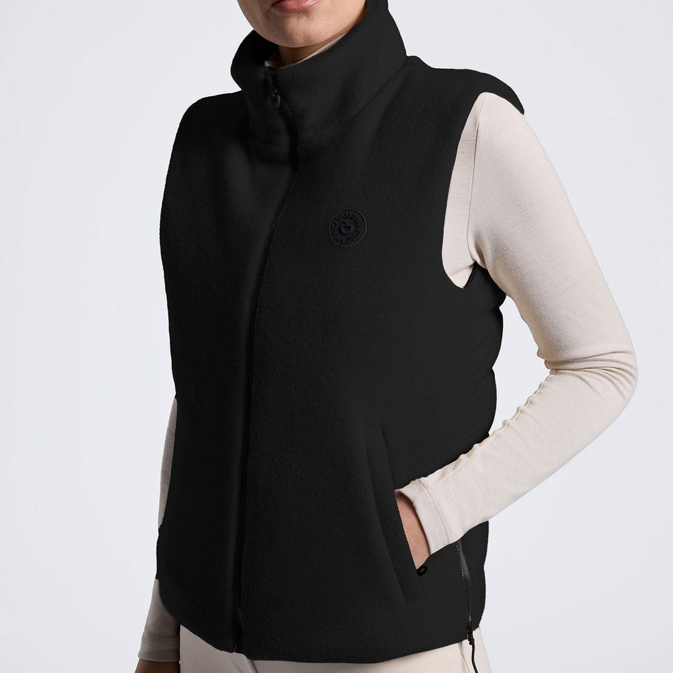Cavalleria Toscana Fleece & Nylon Gilet - Black