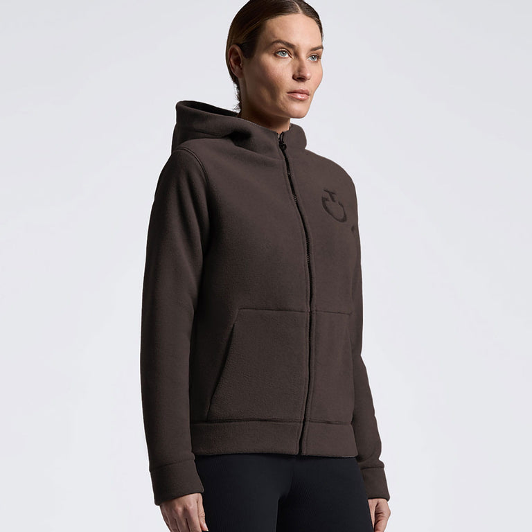 Cavalleria Toscana Fleece Zip Hoodie - Espresso