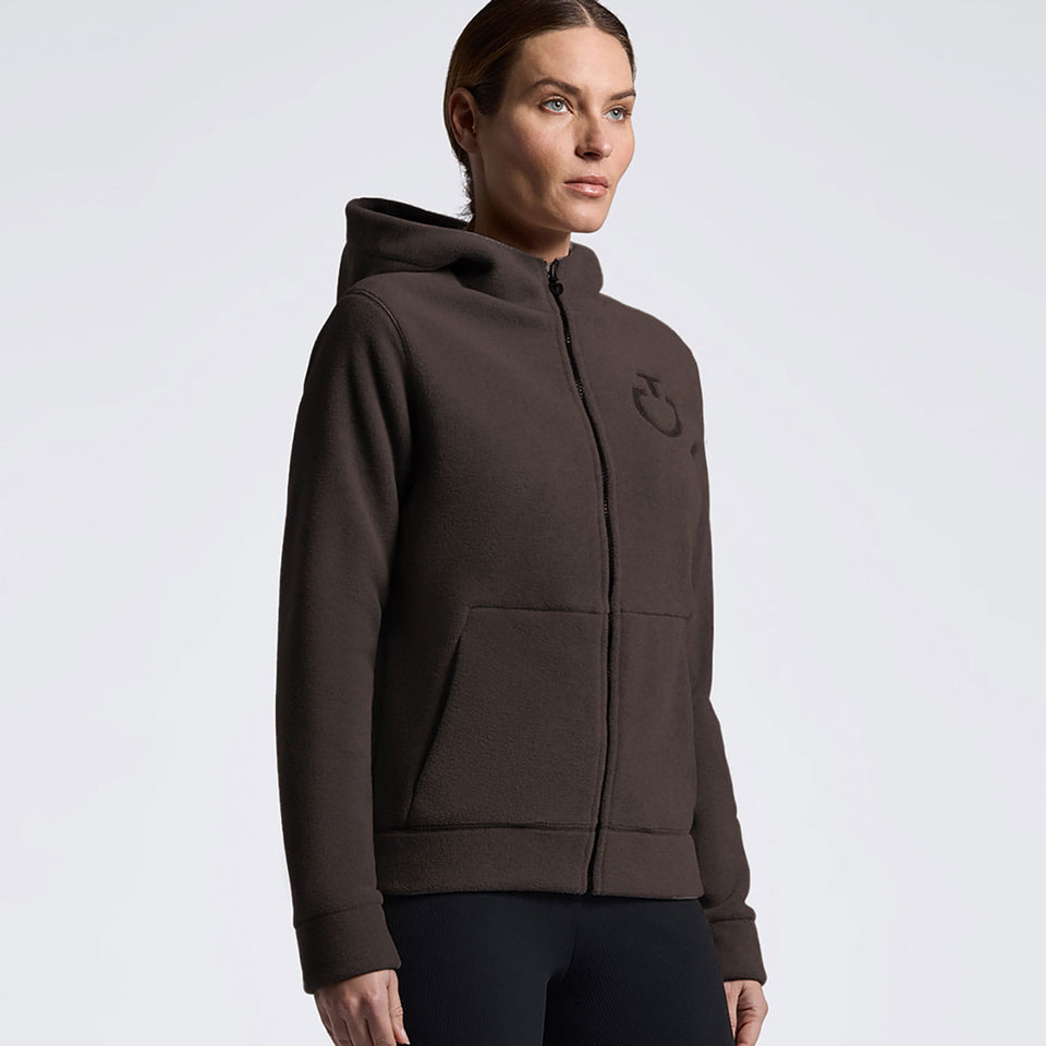 Cavalleria Toscana Fleece Zip Hoodie - Espresso