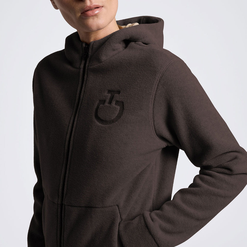 Cavalleria Toscana Fleece Zip Hoodie - Espresso