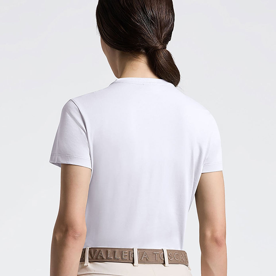 Cavalleria Toscana Floral Embroidery T-Shirt - White