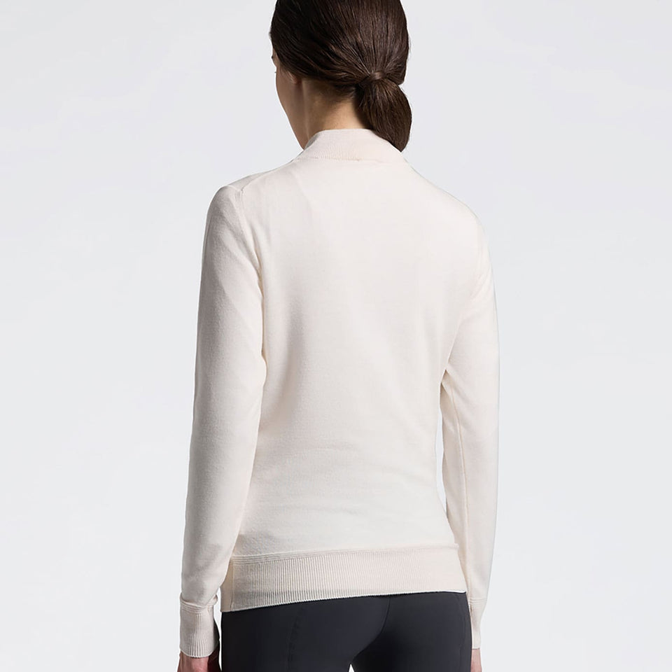Cavalleria Toscana Merino Half Zip Sweater - Birch