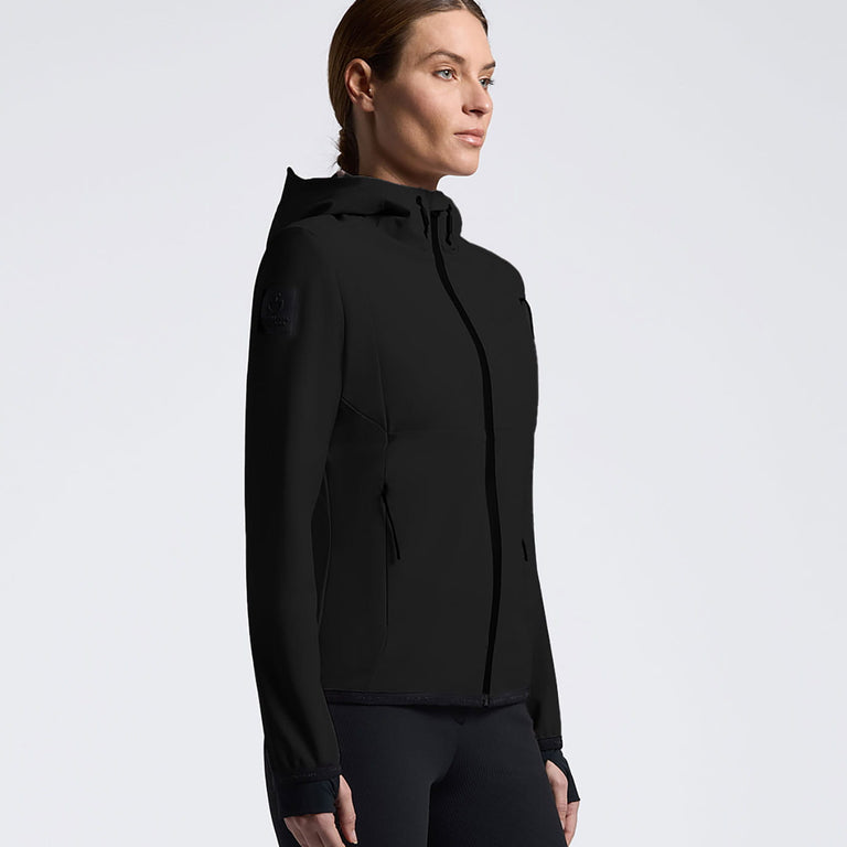 Cavalleria Toscana Thermal Hooded Performance Softshell Jacket - Black