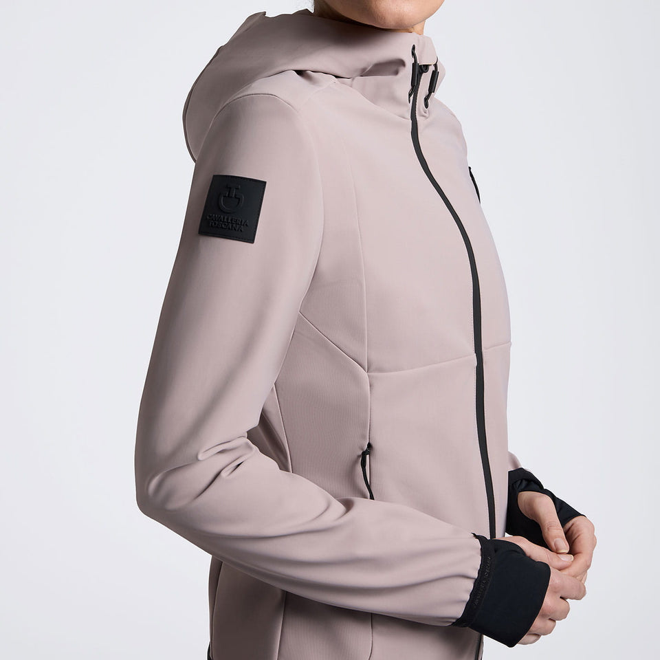 Cavalleria Toscana Thermal Hooded Performance Softshell Jacket - Cipria Pink