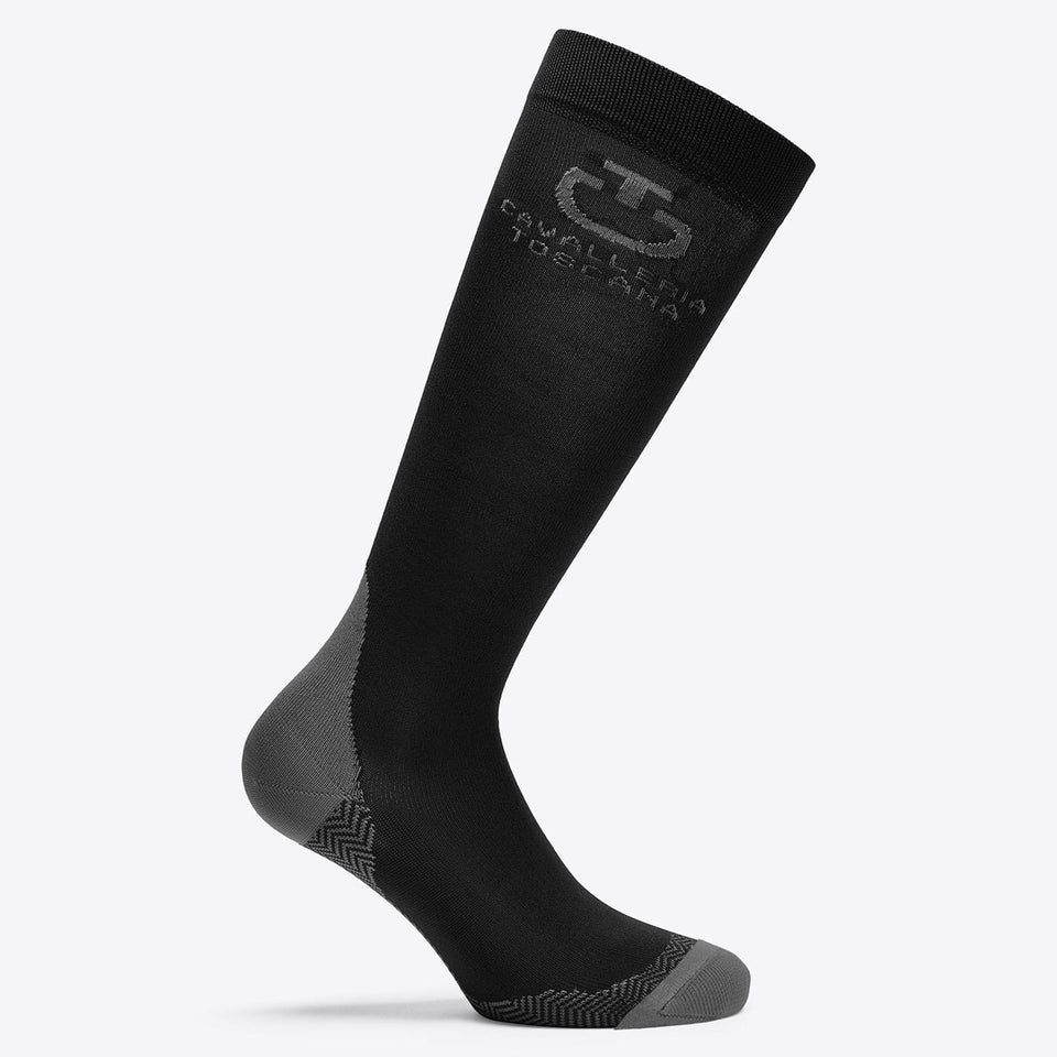 Cavalleria Toscana Jacquard Logo Socks - Pack of 3 - Black