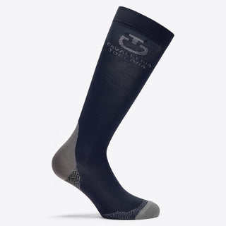 Cavalleria Toscana Jacquard Logo Socks - Pack of 3 - Navy