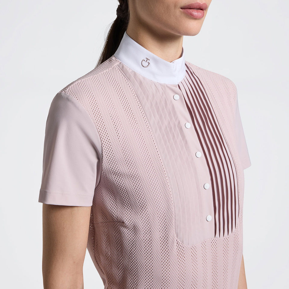 Cavalleria Toscana Jacquard Jersey Show Shirt - Violet Ice