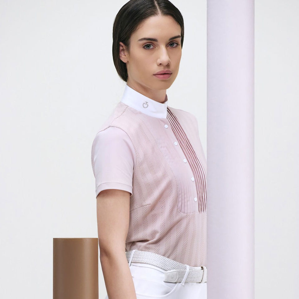 Cavalleria Toscana Jacquard Jersey Show Shirt - Violet Ice