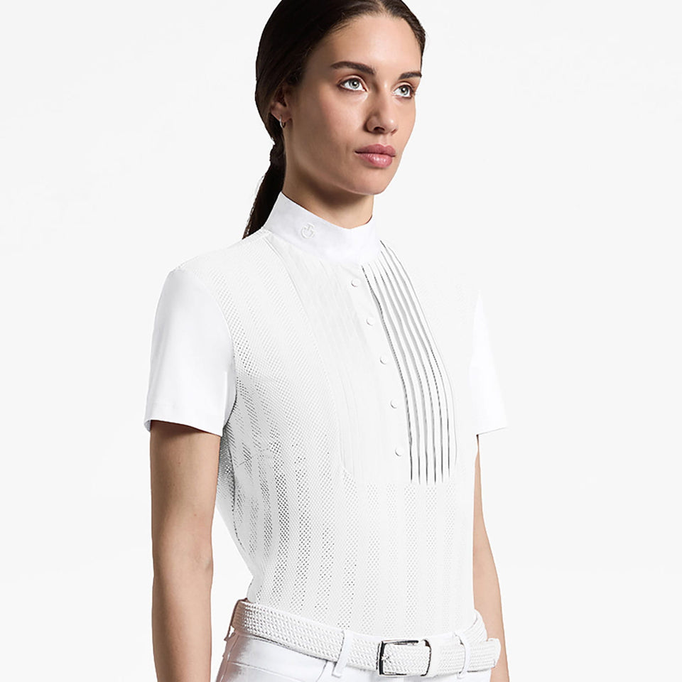 Cavalleria Toscana Jacquard Jersey Show Shirt - White
