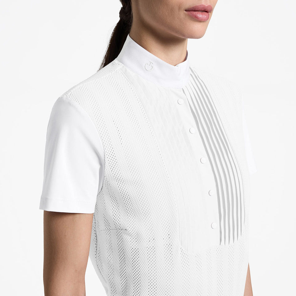 Cavalleria Toscana Jacquard Jersey Show Shirt - White