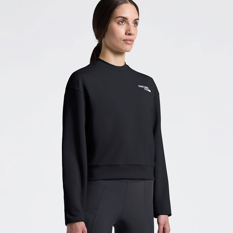 Cavalleria Toscana Jersey Crew Neck Sweatshirt - Charcoal Blue