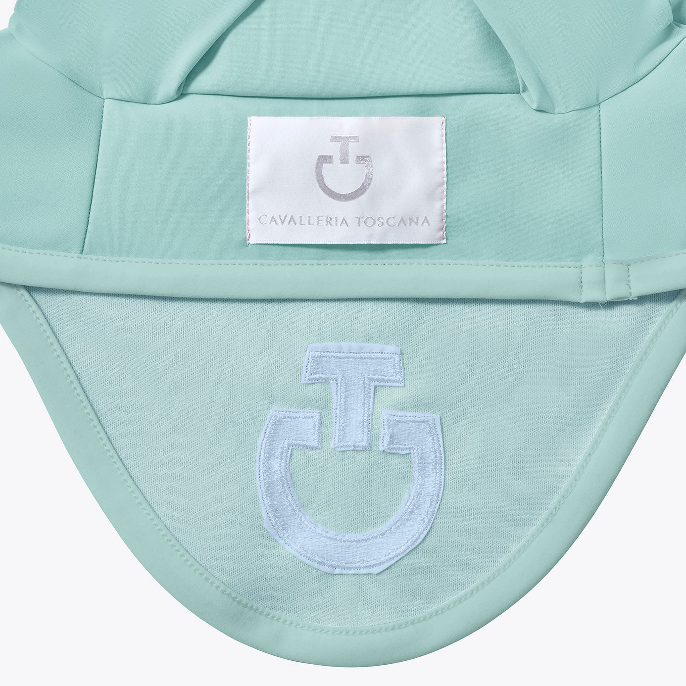 Cavalleria Toscana Equestrian Jersey Fly Veil Light Teal Green Cavalleria toscana equestrian jersey fly veil light teal green