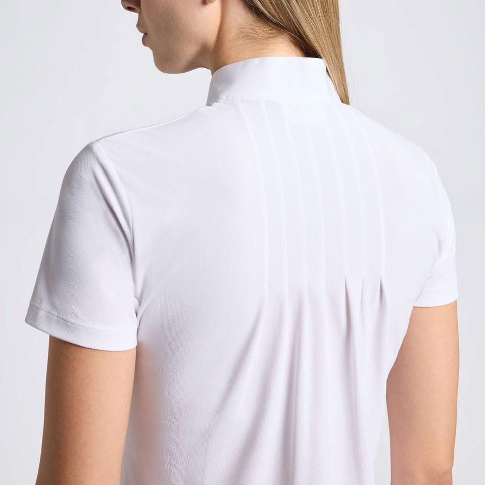 Cavalleria Toscana Jersey Pleated Back Show Shirt - White