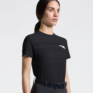 Cavalleria Toscana Perforated Insert T-Shirt - Charcoal Blue