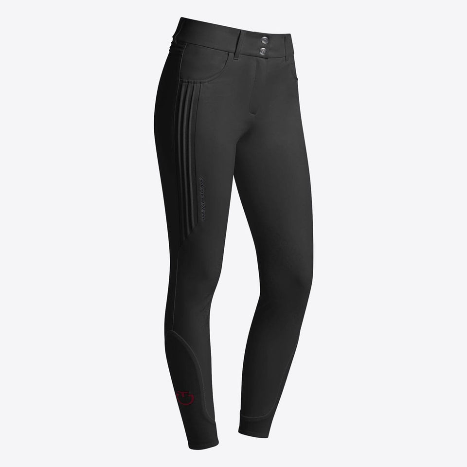 Cavalleria Toscana Pleated Insert Knee Grip Breeches - Navy