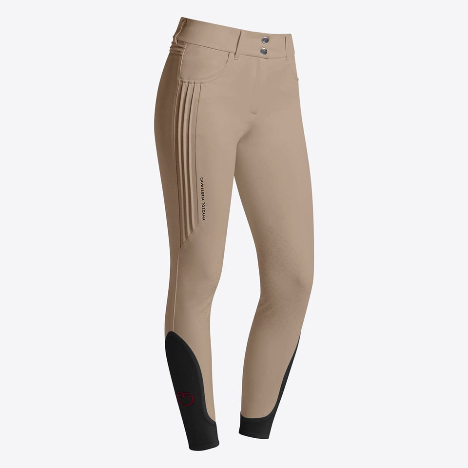 Cavalleria Toscana Pleated Insert Knee Grip Breeches - Walnut